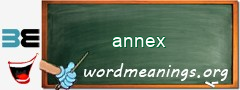 WordMeaning blackboard for annex